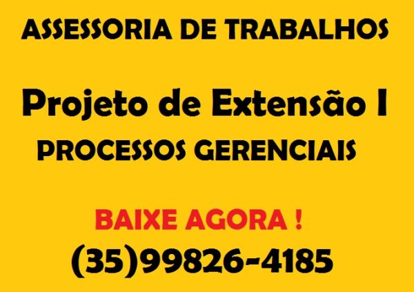 Projeto De Extensão I Processos Gerenciais Assessoria De Trabalhos 0545